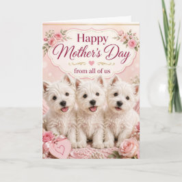 Westie Mother's Day Card from All of Us カード