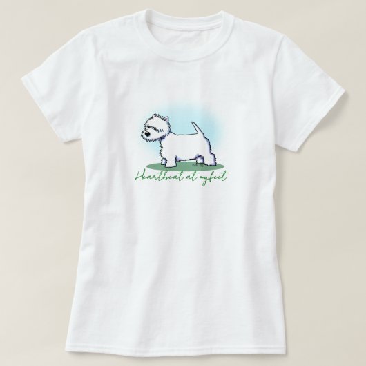 Westie Terrier 100% Cotton T-Shirt Tシャツ (デザイン正面)