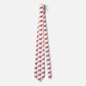 Westie Terrier Christmas Dog Silhouette White Neck ネクタイ (正面)