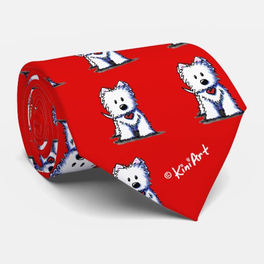 Westie Terrier Red Neck Tie (2011) ネクタイ (ロール)