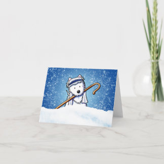 Westie Terrier Shepherd Christmas Note Card サンキューカード