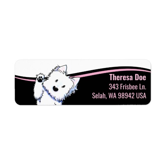 Westie Wave Address Label ラベル (正面)