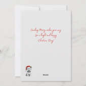 Westie With Gift Merry Christmas Card シーズンカード (裏面)