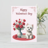 Westie with Roses Valentine's Card シーズンカード (スタンド正面)