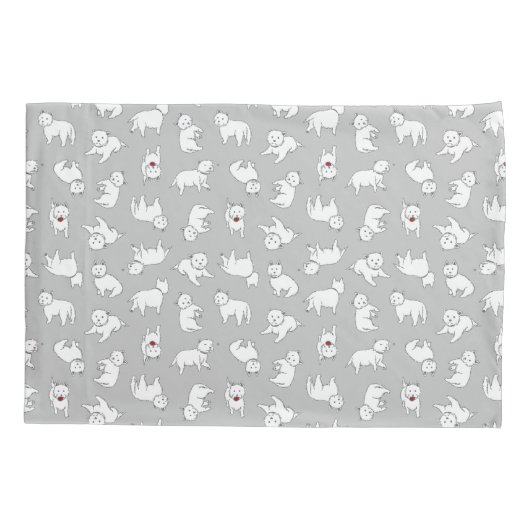 Westiesのよくはしゃぐな枕カバー 枕カバー (裏面)