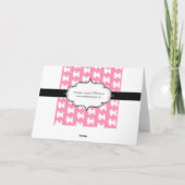 Westies西の高地テリアパターンピンク サンキューカード (裏面)