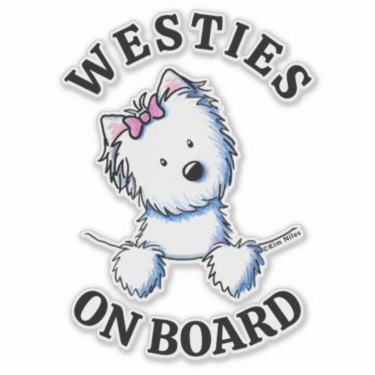 WESTIES ON BOARDシール シール (正面)
