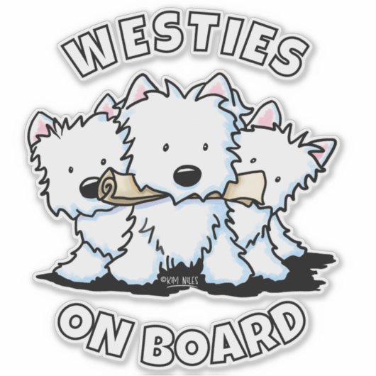WESTIES ON BOARDシール シール (正面)