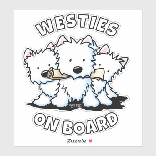 WESTIES ON BOARDシール シール (シート)