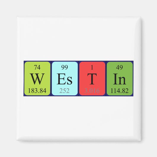 Westin周期表名磁石 マグネット (正面)