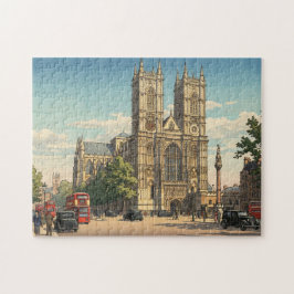 Westminster Abbey Japanese Woodblock Print ジグソーパズル