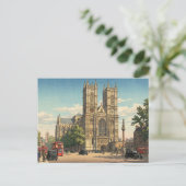 Westminster Abbey Japanese Woodblock Print ポストカード (スタンド正面)
