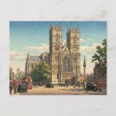 Westminster Abbey Japanese Woodblock Print ポストカード (正面)