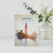Westminster Bridge in Water Colorはがき ポストカード (スタンド正面)
