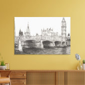 Westminster Bridge London UK.30/10/2006 キャンバスプリント (インサイチュ (リビング))