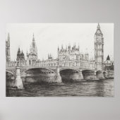 Westminster Bridge London UK.30/10/2006 ポスター (正面)