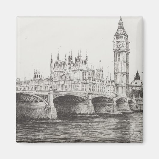 Westminster Bridge London UK.30/10/2006 マグネット (正面)