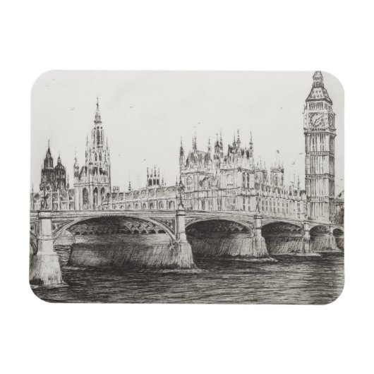 Westminster Bridge London UK.30/10/2006 マグネット (横)