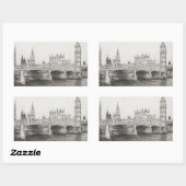 Westminster Bridge London UK.30/10/2006 長方形シール (シート)