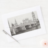 Westminster Bridge London UK.30/10/2006 長方形シール (封筒)