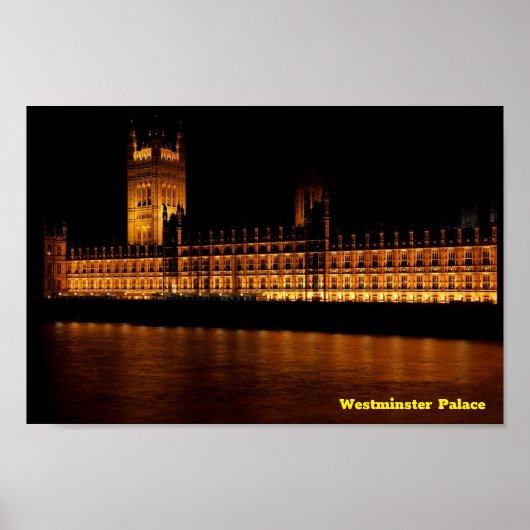 Westminster Palace at Night ポスター (正面)