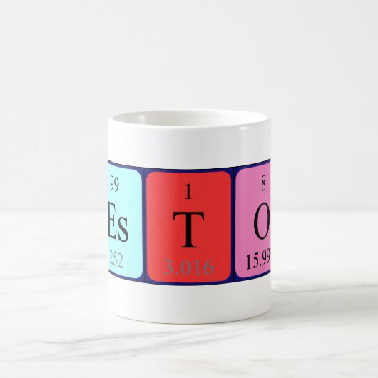 Westonの周期表の名前のマグ コーヒーマグカップ (中央)