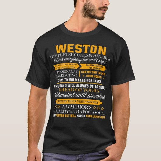 WESTONは全く説明できない Tシャツ (正面)