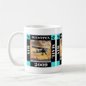 WESTPEX 2009の航空便のマグ コーヒーマグカップ (左)
