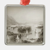 Westportの郡メーヨーから見られる湾を巻き上げて下さい メタルオーナメント (正面)