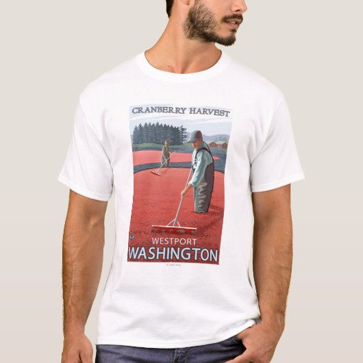 WestportのWashingtonCranberryの沼地の収穫 Tシャツ (正面)