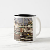 Westport WAの漁船 ツートーンマグカップ (正面右)