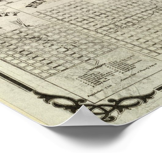 West's New Sectional and Topographical Map Of Utah ポスター (角)