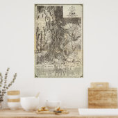 West's New Sectional and Topographical Map Of Utah ポスター (キッチン)