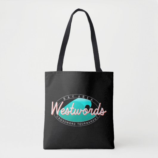 Westwords Reverse Logoトート(濃い背景) トートバッグ (正面)