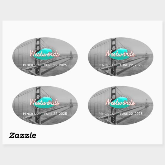 Westwords Sunset Sticker （4枚） 楕円形シール (シート)