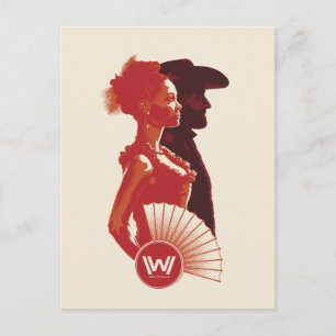 Westworld メーブ及びヘクターのステンシルポートレート ポストカード