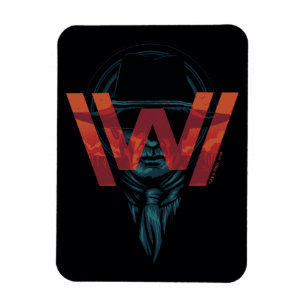 Westworld 黒いロゴのグラフィックの人 マグネット