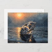 Wet Diamond - Impressionism Style Melancholy Art ポストカード (正面/裏面)