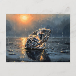 Wet Diamond - Impressionism Style Melancholy Art ポストカード