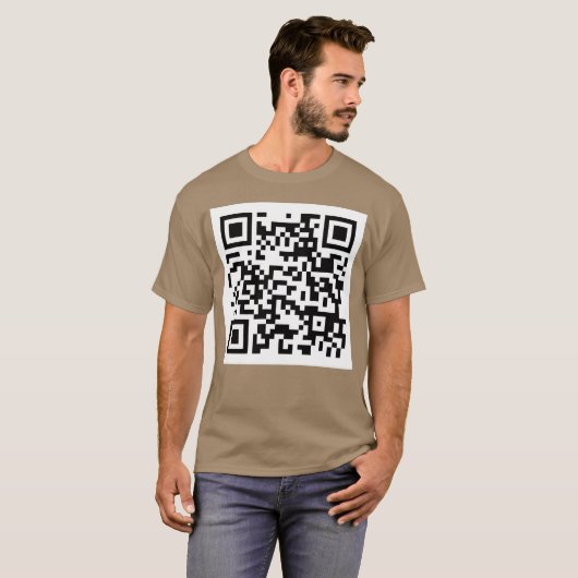 Wet fart QR code joke meme Tシャツ (正面フル)