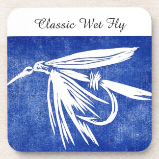 "Wet Fly クラシック - Blue"トラウト・フライ・コースター コースター