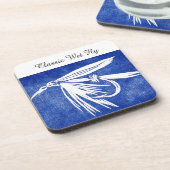 "Wet Fly クラシック - Blue"トラウト・フライ・コースター コースター (左側)