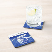 "Wet Fly クラシック - Blue"トラウト・フライ・コースター コースター (右側)