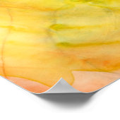 Wet-on-Wet Waterカラーのライト抽象芸術に向けて ポスター (角)