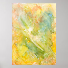 Wet-on-Wet Waterカラーのライト抽象芸術に向けて ポスター
