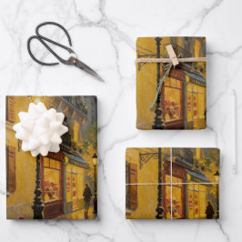 Wet Parisian Street Wrapping Paper ラッピングペーパーシート