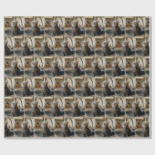 Wet Tabby Cat Sitting In a Kitchen Sink ラッピングペーパー (フラット)