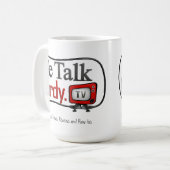 WeTalkNerdy.tvのロゴのマグ コーヒーマグカップ (正面左)
