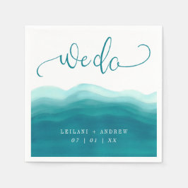 WeTealグラデーション Water Color Wave結婚's スタンダードカクテルナプキン