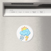 Wetter Sonne Regen Blitze weather sun rain マグネット (インサイチュ (食洗機))